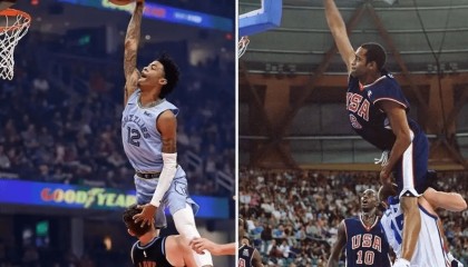  莫兰特劲爆扣篮集锦，灰熊掀翻西部第一掘金